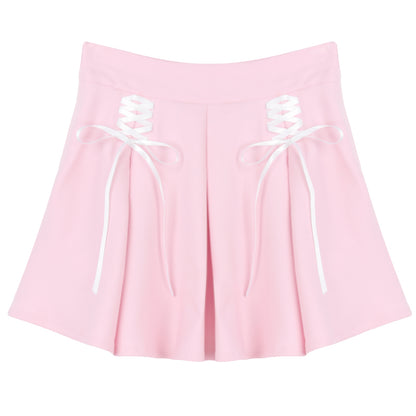 Bowknot high waist pleated skirt PL51515