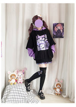 Fake two piece cartoon Hoodie PL21029