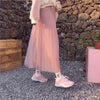 multi-layer solid color gauze skirt  PL52270