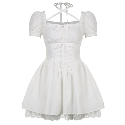Cute white dress PL30089