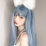 BLUE LONG STRAIGHT WIG PL52595