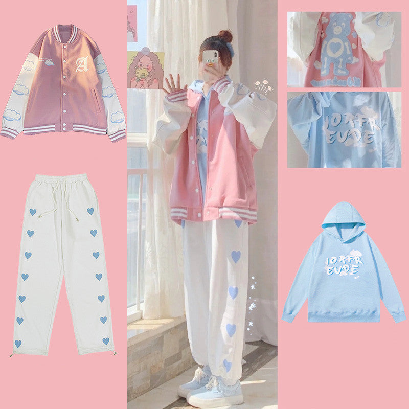 Jacket + Hoodie + pants three-piece set  PL52536