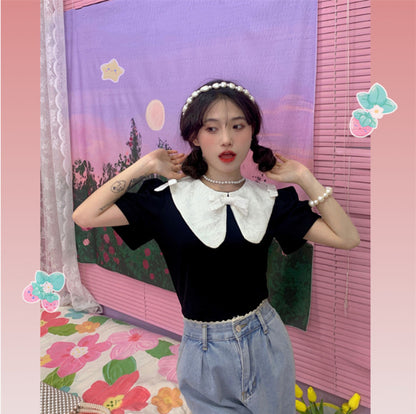 Vintage Crew Neck Short Sleeves  PL52269