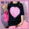 Gradient Heart Letter Short Sleeve  PL52265