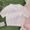 hollow heart knitted sweater short sleeve  PL52574